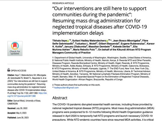 screenshot of the scientific paper publication