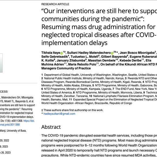 screenshot of the scientific paper publication